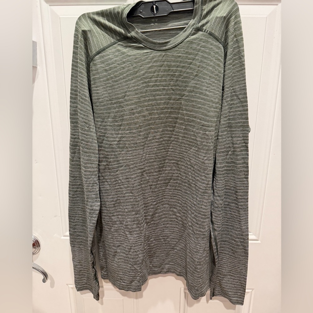 Lululemon Men's Metal Vent Tech Long Sleeve 2.0, Wave Fade Rosemary, Size M - Picture 2 of 4